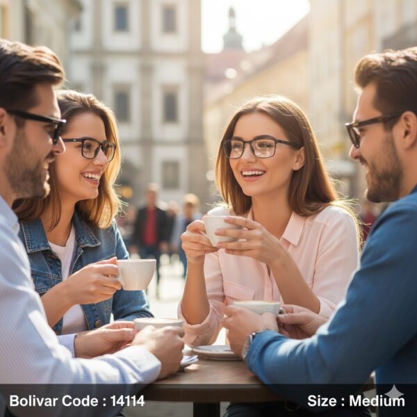 نظارة طبية تومي هيلفيغر معدن أسود مطفي بالكامل – إطار مستطيل كلاسيكي