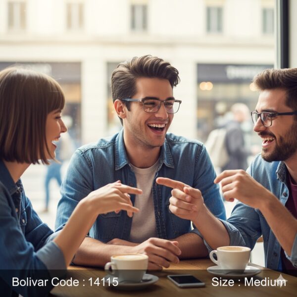 Tommy Hilfiger Rectangular Metal Eyeglasses – Gunmetal & Blue (C7)