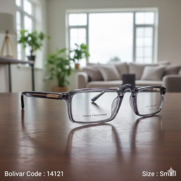 نظارة طبية تيد بيكر HA 9910 – إطار أسيتات رمادي بخامة الكربون فايبر للوجه النحيف