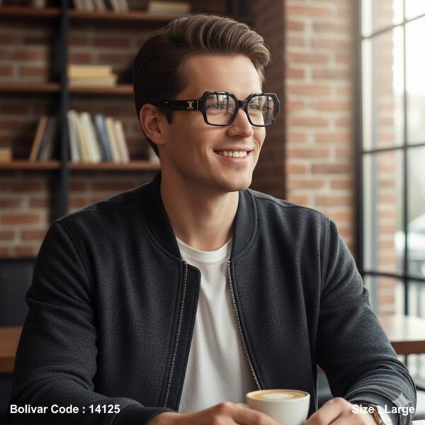 نظارة طبية Celine CL50131 – إطار هندسي عريض بنقشة التُرتويز الراقية